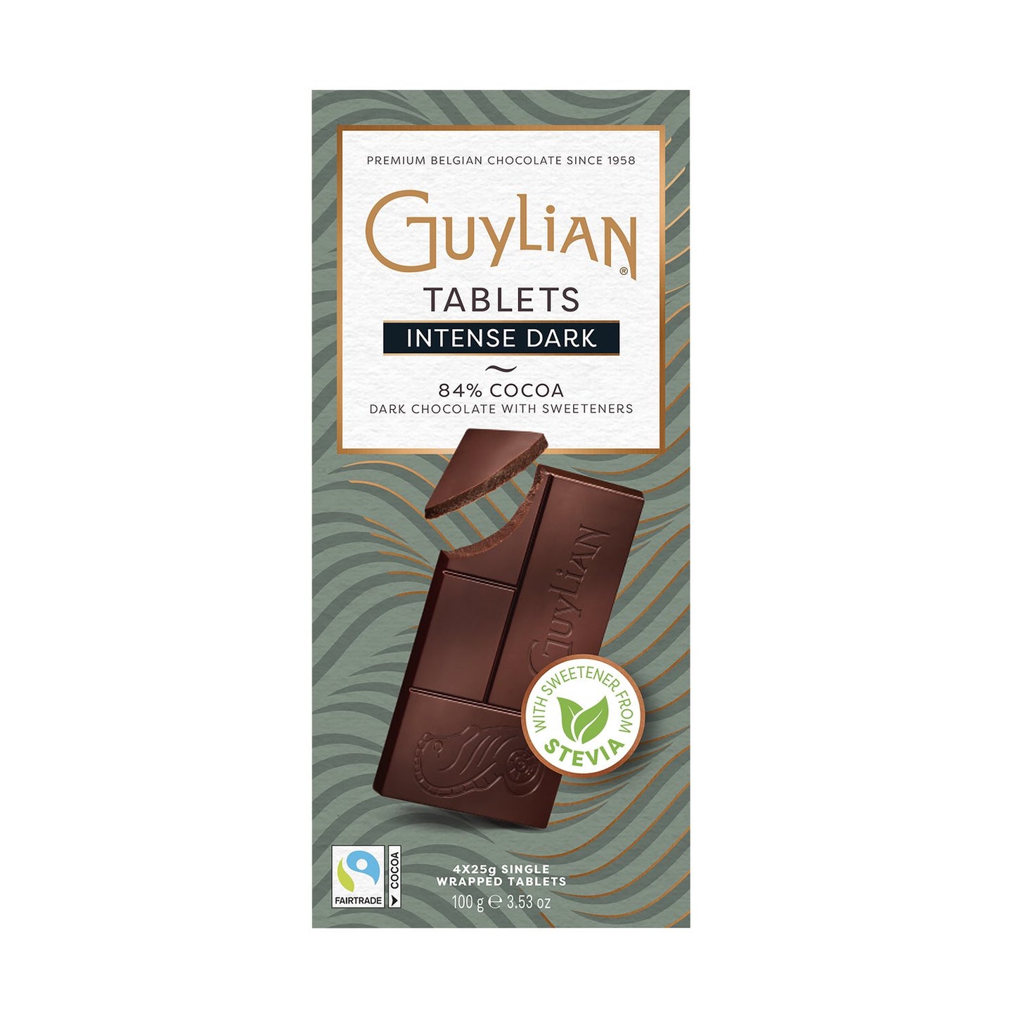 Guylian 84% intense dark chocolate no added sugar mini bars, 100g