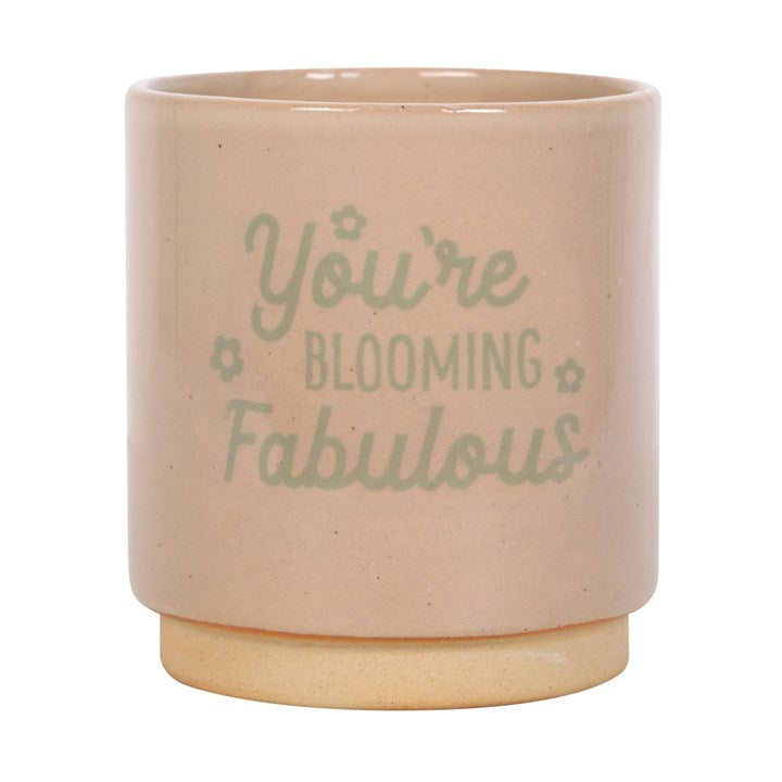 CREAM SPECKLE BLOOMING FABULOUS PLANT POT