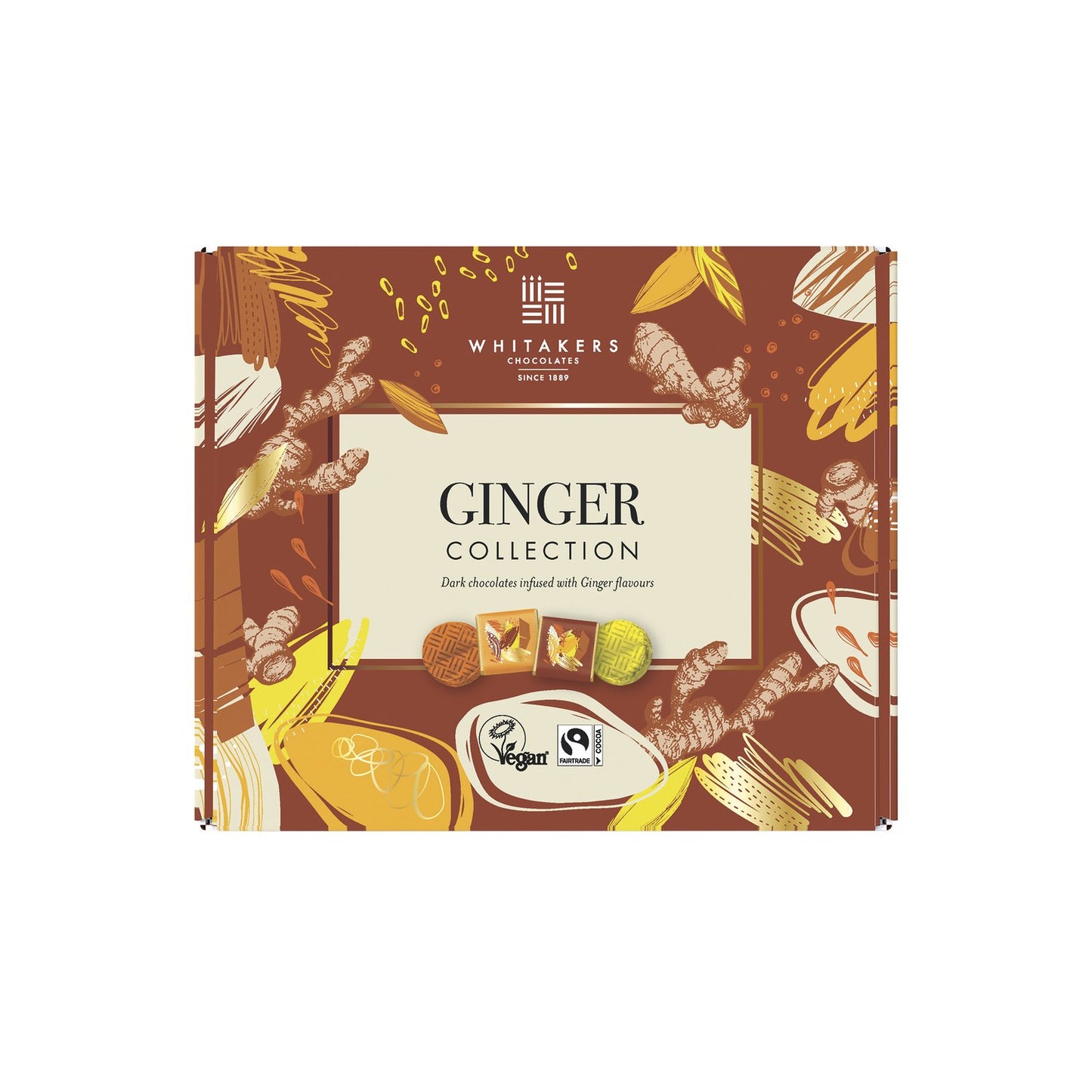 Whitakers foiled ginger collection in gift box, 165g