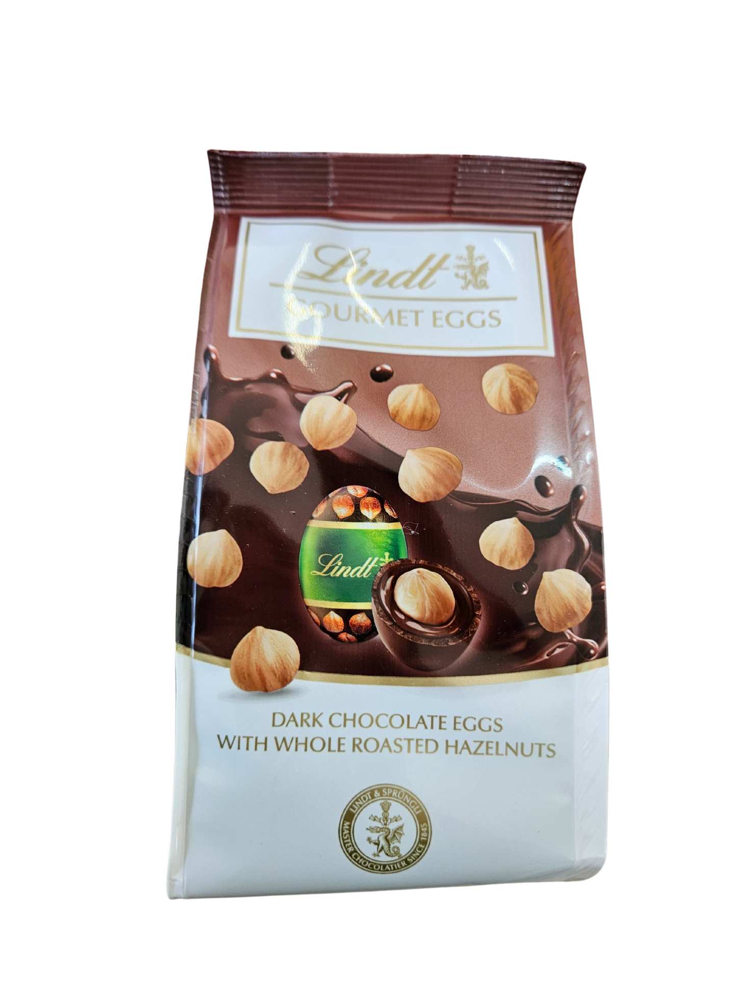 Lindt Hazelnut Dark Chocolate Gourmet Mini Eggs Box 130g