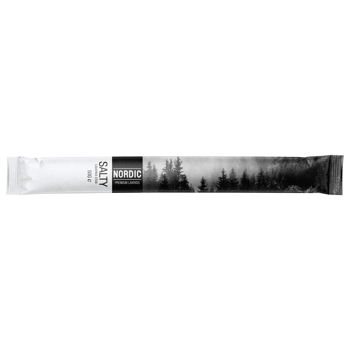 Lightly salted Scandinavian liquorice log in premium pack, 50g