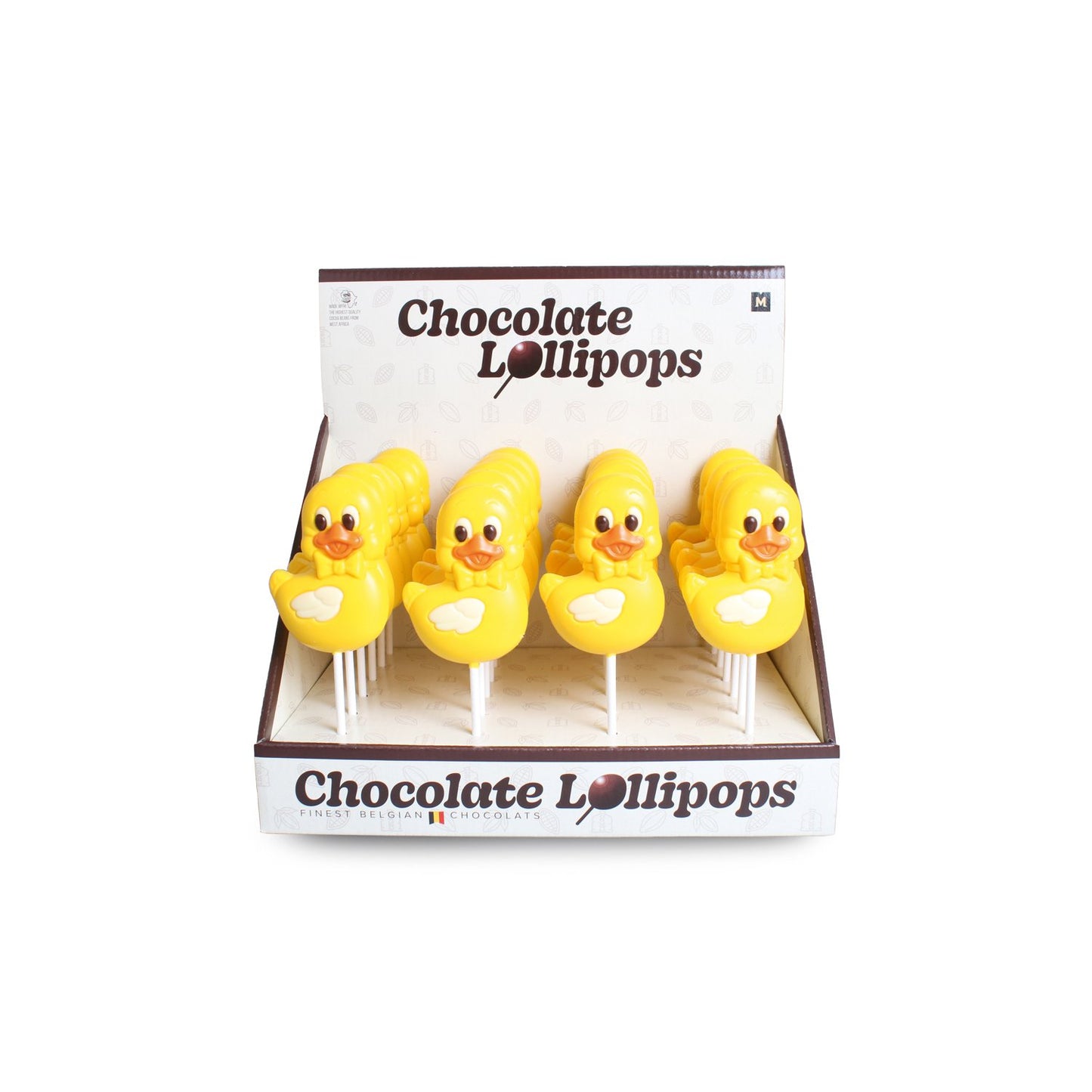 Yellow chocolate swimming duck lollipops,30g