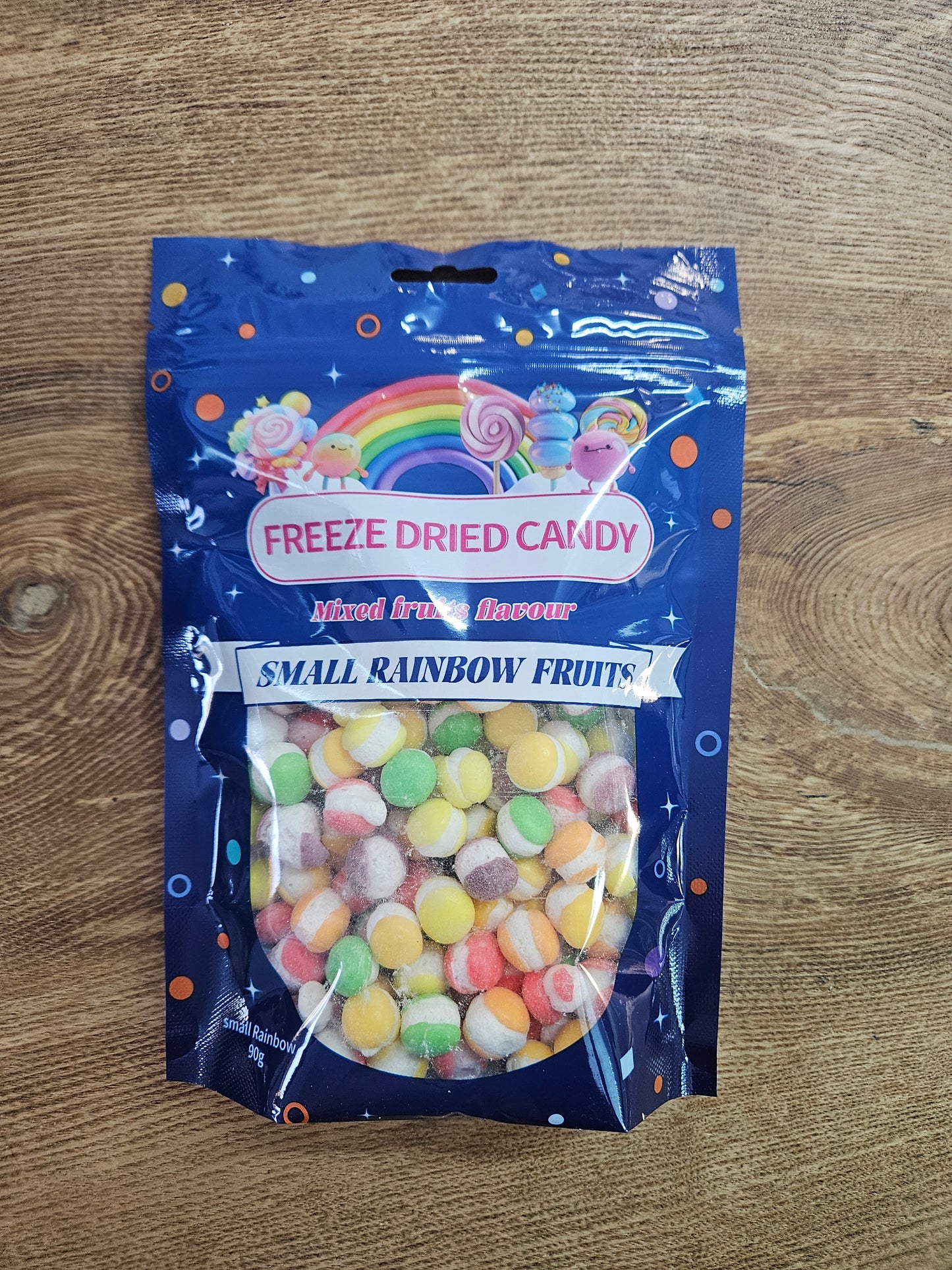 Freeze Dried Candy Small Rainbow Fruits Pouch 90g