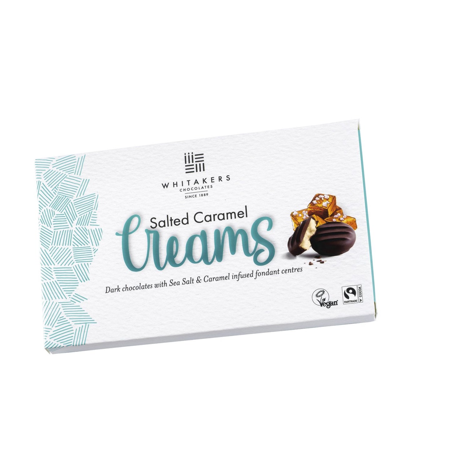 Whitakers dark chocolate salted caramel fondant creams,150g