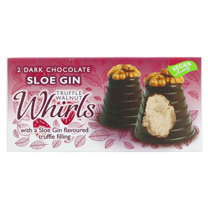 Hadleigh Maid Dark Chocolate Sloe Gin Truffle Walnut Whirls 100g