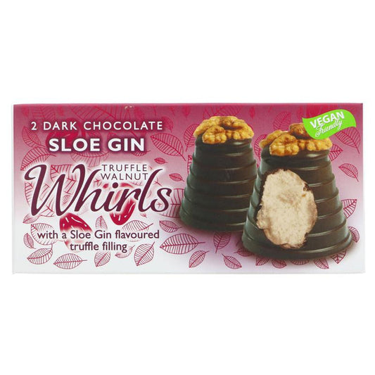 Hadleigh Maid Dark Chocolate Sloe Gin Truffle Walnut Whirls 100g