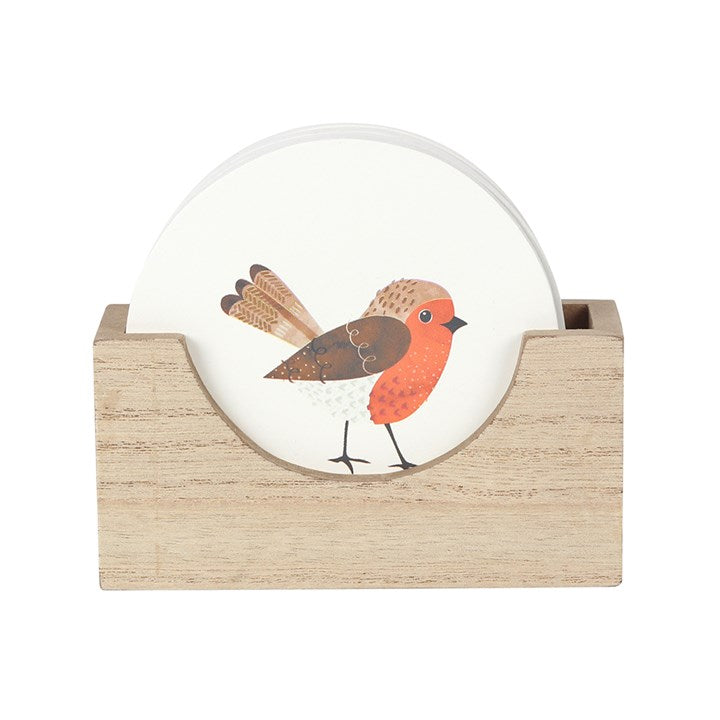 GARDEN ROBIN COASTER SET