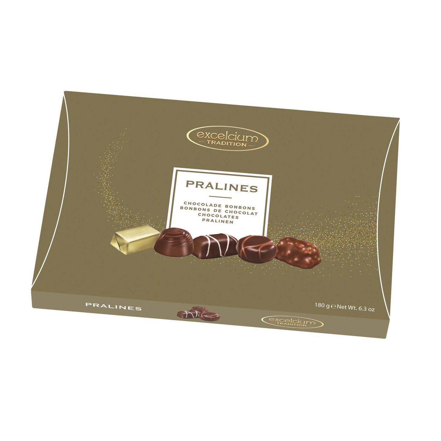 Excelcium assorted pralines in gold gift box, 180g