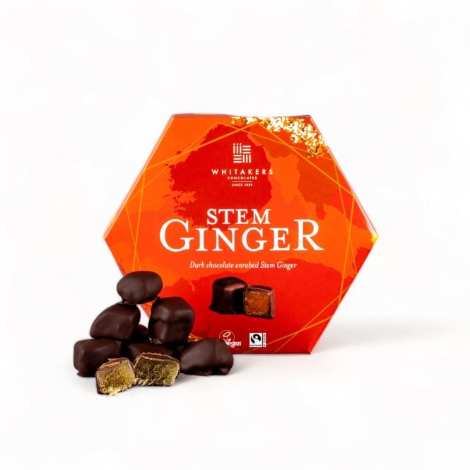 Stem Ginger Covered in Rich Dark Chocolate