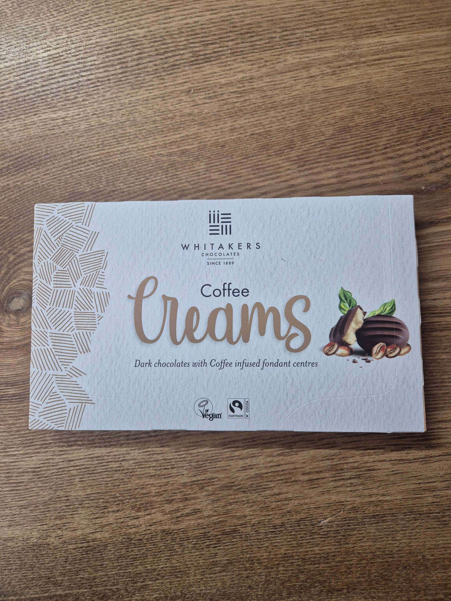 Whitakers dark chocolate coffee fondant creams,150g