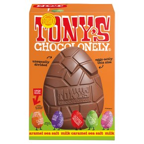 Tony's Chocolonely Milk Chocolate Caramel & Sea Salt Easter Egg242g