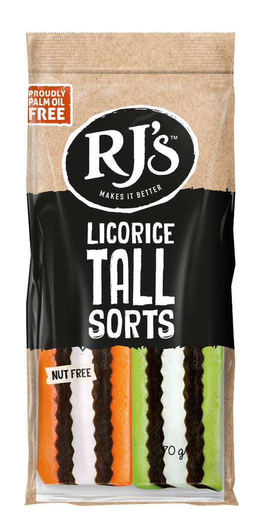 Licorice Tallsorts, 70g