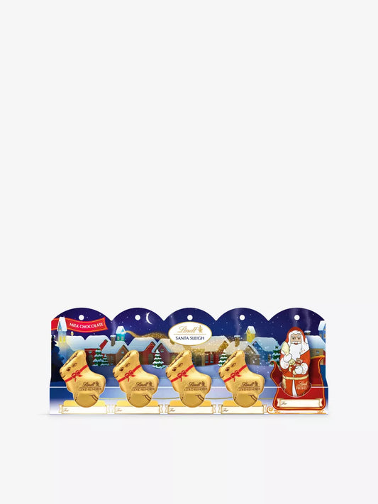 Lindt Santa Sleigh Christmas Milk Chocolates 5 Pieces 50g