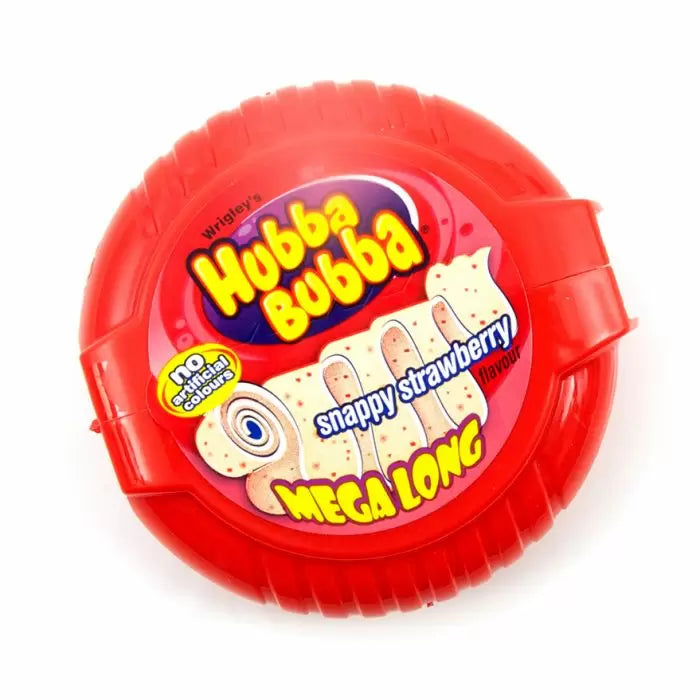 Hubba Bubba Snappy Strawberry Bubblegum Mega Long Tape 56g